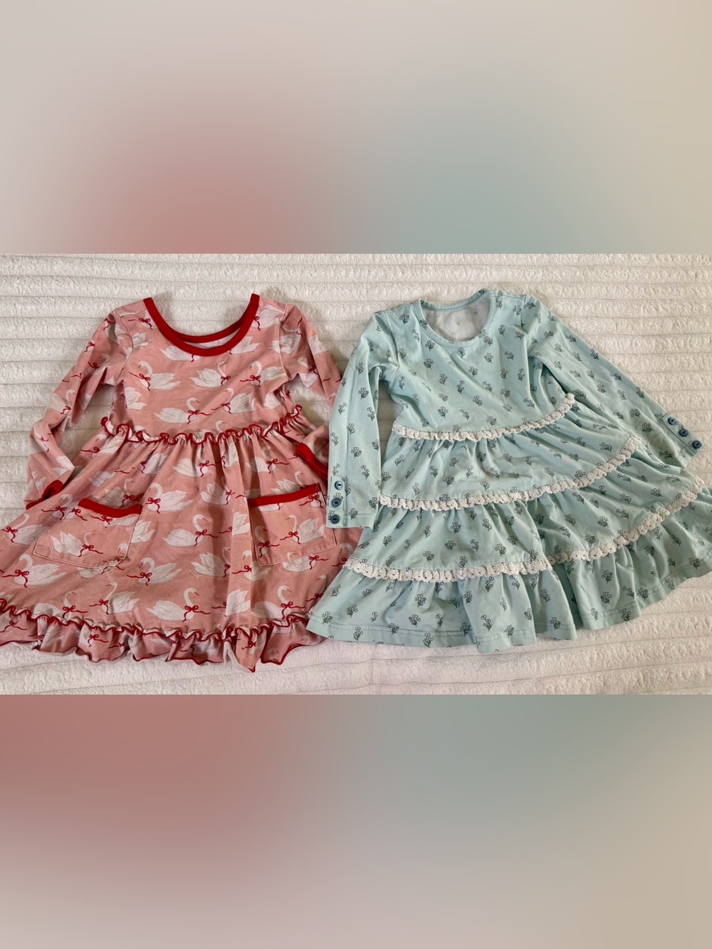 Bundle of 2- serendipity by shrimp & grits girls ruffle dresses